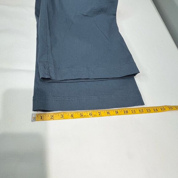 Pact Womens Stretch Twill Wide Leg Pants Size XXL Blue Organic Cotton Ankle - Picture 10 of 11